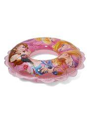 Mesuca Joerex Inflatable Swimming Ring Floater, 80cm, Pink/Yellow/Red