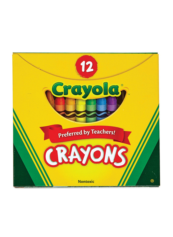Crayola Vibrant Non-Toxic & Robust Crayons, 12 Pieces, Multicolour