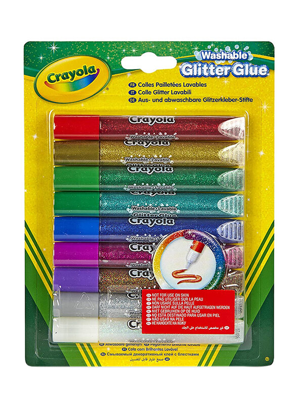 

Crayola Washable Glitter Glue Set, 9 Pieces, 89g, Multicolour