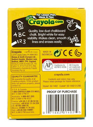 Crayola Anti Dust Chalks Set, 12 Pieces, White