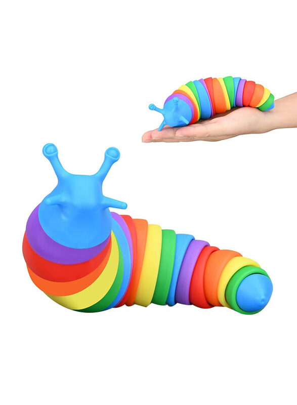 

Pepisky Slug 3D Printed Articulated Sticky Stretch Slug Fidget Toy, Ages 3+
