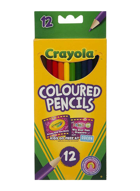 Crayola Wooden Coloured Pencils, 12 Pieces, Multicolour