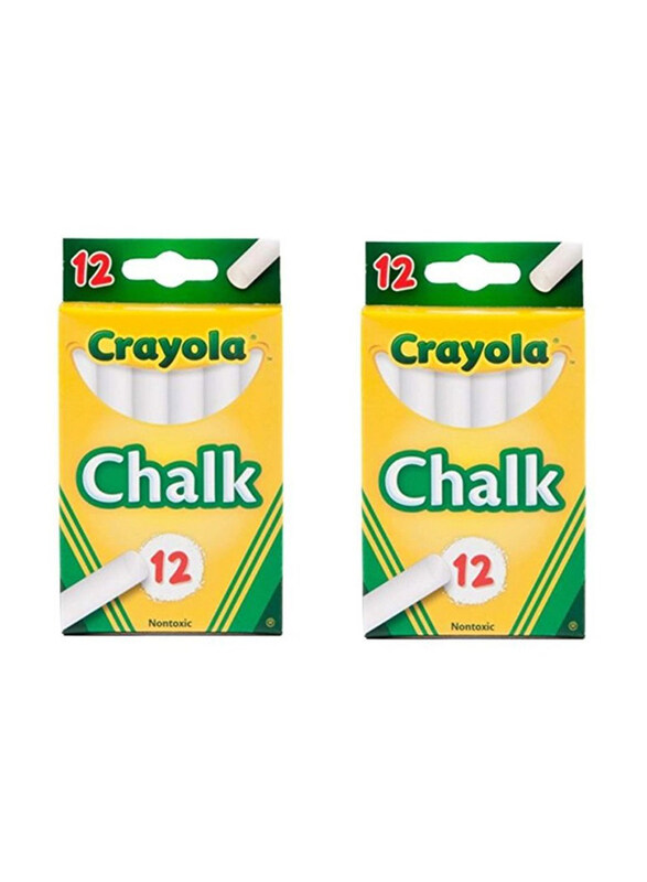 

Crayola 12-Piece Non-Toxic Chalk, Pack of 2, White