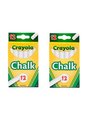 Crayola 12-Piece Non-Toxic Chalk, Pack of 2, White