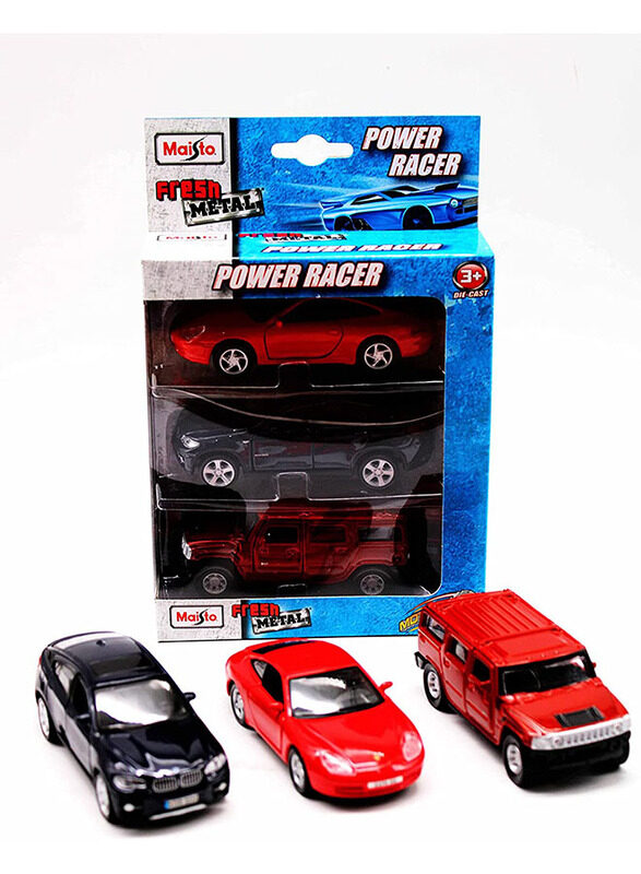 

Generic Fresh Metal Power Racers Maisto Cars, 3 Pieces, Ages 3+