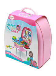 Happy Little Chef House Kitchenware Backpack, 18 Pieces, Ages 3+, Multicolour