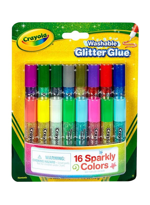 Crayola Pipsqueak Glitter Glue Set, 16 Pieces, Multicolour