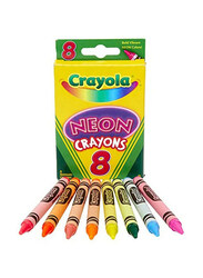 Crayola Neon Crayons, 8 Pieces, Red/Blue/Green