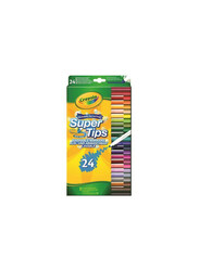 Crayola 24-Piece Washable Felt Fiber Tip Pens, Multicolour