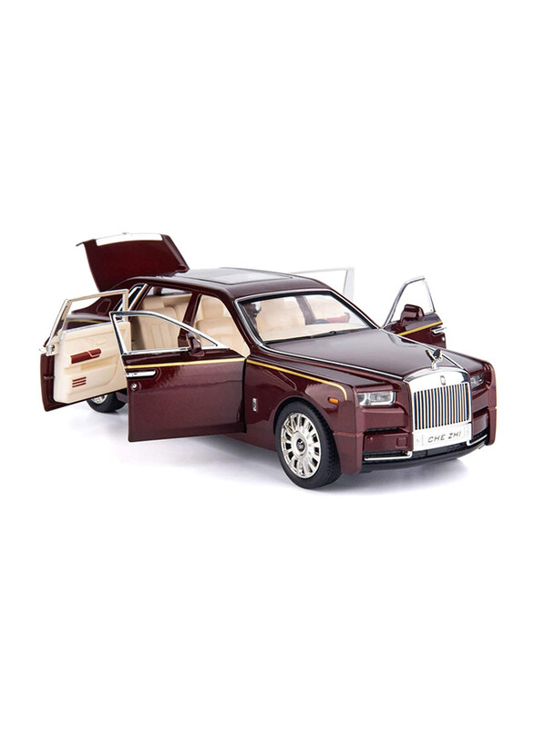 

Generic Rolls-Royce Phantom Model Car, Pull Back Toy car with Sound and Light for Kids, Red, Ages 4+