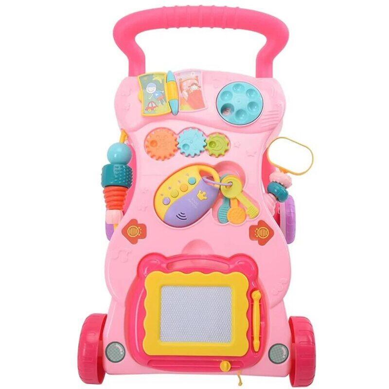 

Generic Sit-to-Stand Learning Walker with Artboard & Music, 6+ Months, HE0823, Pink