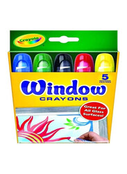 Crayola Window Crayon Set, 5 Pieces, Green/Blue/Black