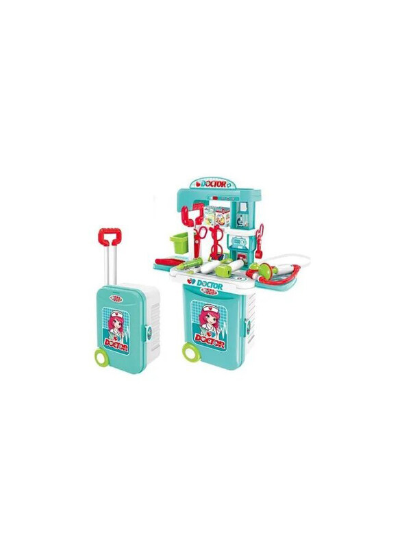 

Xiong Cheng 3-In-1 Portable Little Doctor Luggage Trolley Playset, 18 Pieces, Ages 3+, Multicolour