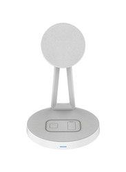 WiWu 2-in-1 30W Wireless Charging Station for Mobile Phone & Airbuds, White