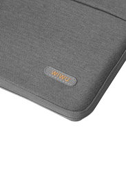 WiWu Pilot 14-inch High-Capacity Laptop Sleeve Case, Water resistant, Grey