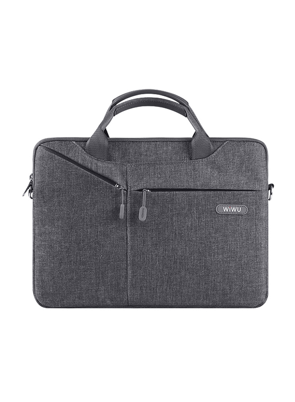 WiWu City Commuter 15.6-Inch Laptop Messenger Bag, Grey