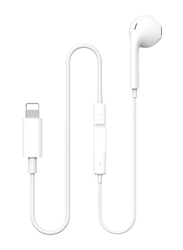 WiWu Earbuds 306 Lightning Cable In-Ear Plug & Play Earphones, EB306, White