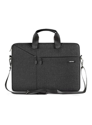 WiWu City Commuter 12-Inch Laptop Messenger Bag, Black