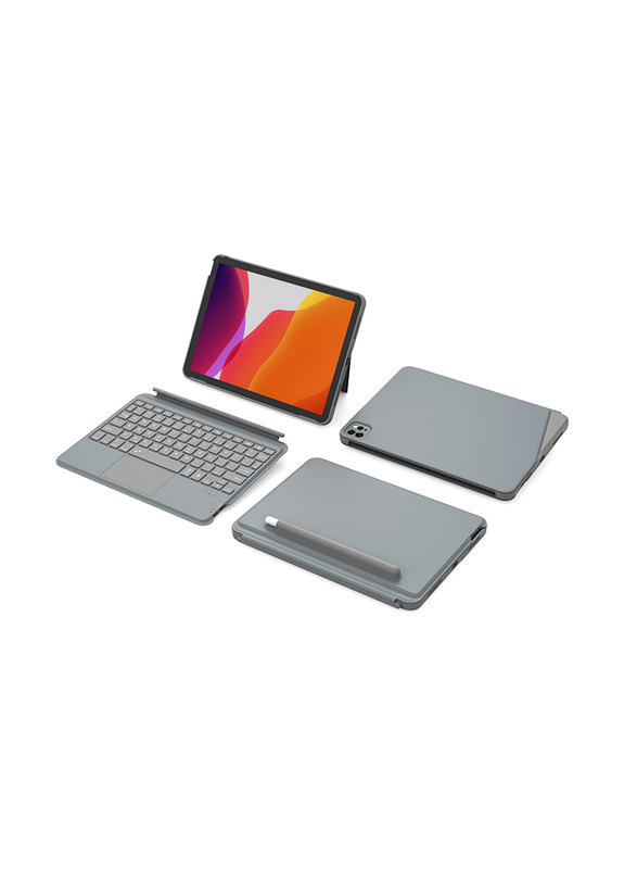 WiWu Combo Touch Keyboard Case for Apple iPad 10.2/10.5 inch, Grey