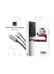 WiWu Plug & Play Lightning To HDTV Cable Adapter, Black