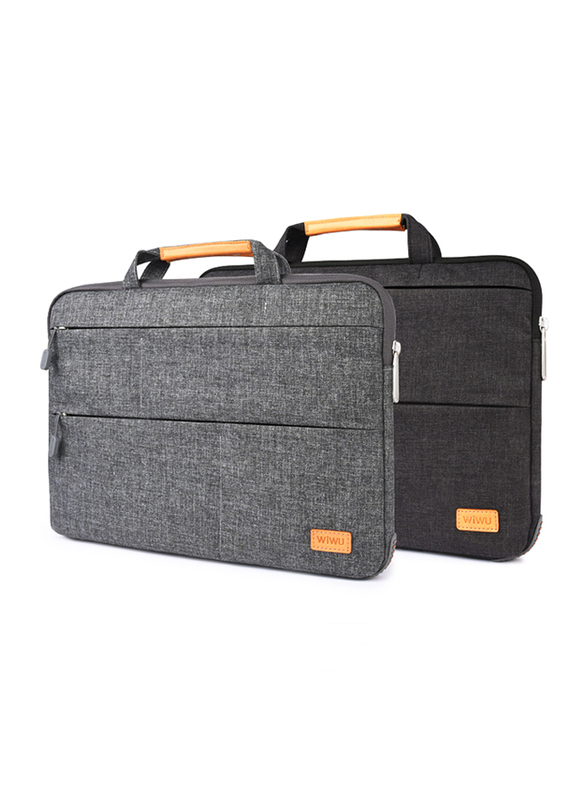 WiWu 13.3-Inch Smart Stand Laptop Sleeve Bag, Water Resistant, Black