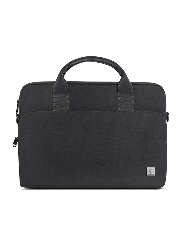 WiWu Alpha 16-inch Double Layer Laptop Messenger Bag, Black