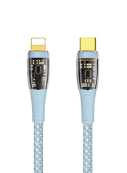 WiWu 1.2-Meter TM01 20W PD Data Cable, USB Type-C to Lightning Cable, Blue