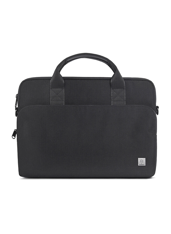WiWu Alpha 15.6-inch Double Layer Laptop Messenger Bag, Black