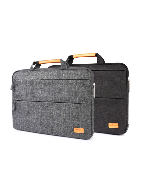 WiWu 13.3-Inch Smart Stand Laptop Sleeve Bag, Water Resistant, Grey