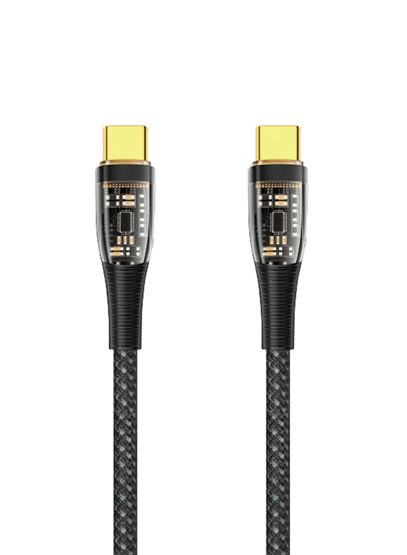 WiWu 2-Meter TM02 100W PD Data Cable, USB Type-C to USB Type-C, Black