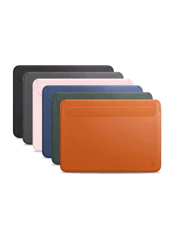 WiWu Skin Pro II 13.3-inch PU Leather Sleeve for Apple MacBook, Brown