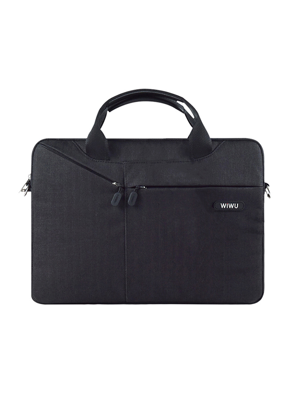 WiWu City Commuter 12-Inch Laptop Messenger Bag, Black