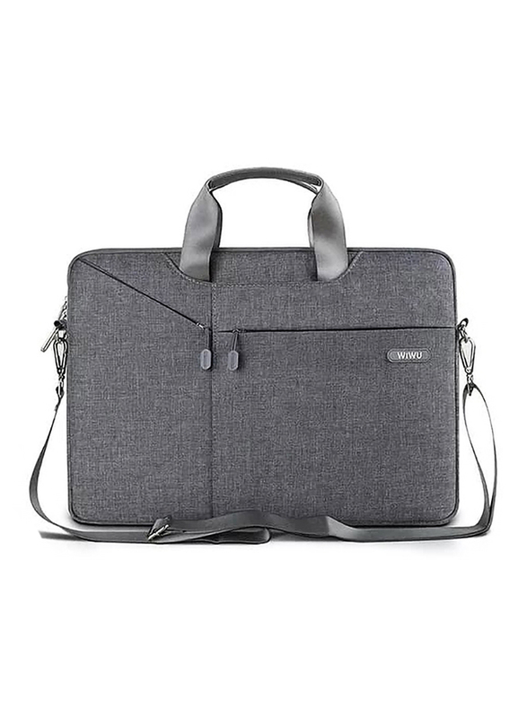 WiWu City Commuter 15.6-Inch Laptop Messenger Bag, Grey