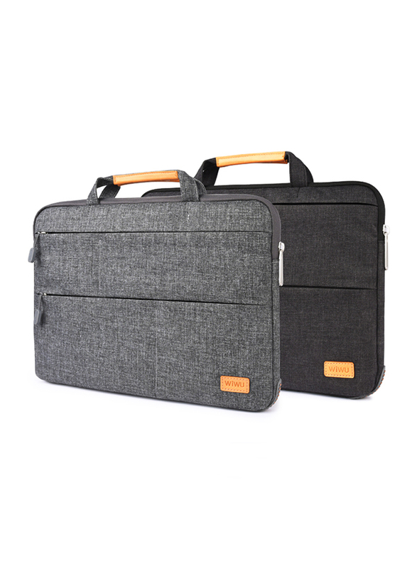 WiWu 15.4-Inch Smart Stand Laptop Sleeve Bag, Water Resistant, Black