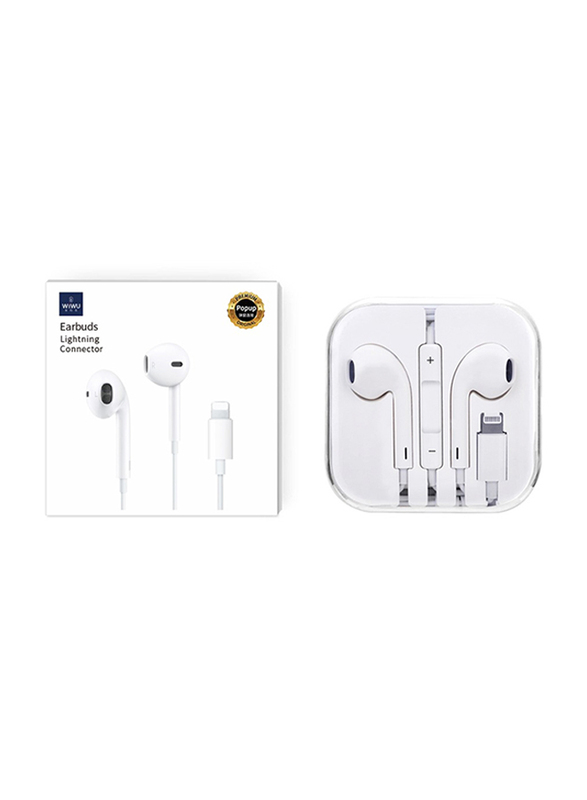 WiWu EB302 Lightning Connector In-Ear Headset, White