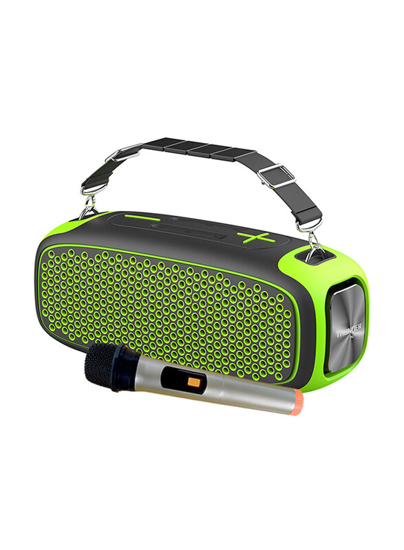 

WiWu P16 Max Wireless Speaker with Wireless Microphone, Black/Green