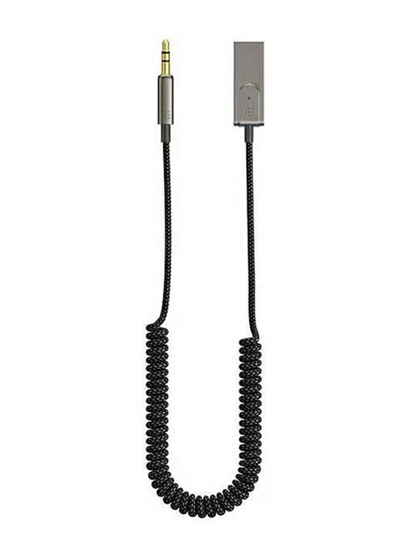 WiWu Car Wireless Audio Cable with Built-In Microphone, Black
