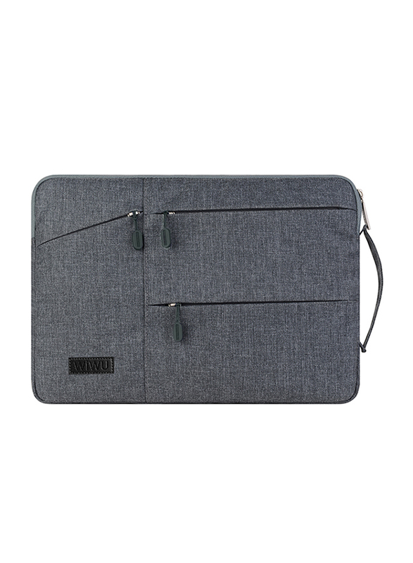 WiWu 15.4-Inch Laptop Pocket Sleeve Bag, Water Resistant, Grey