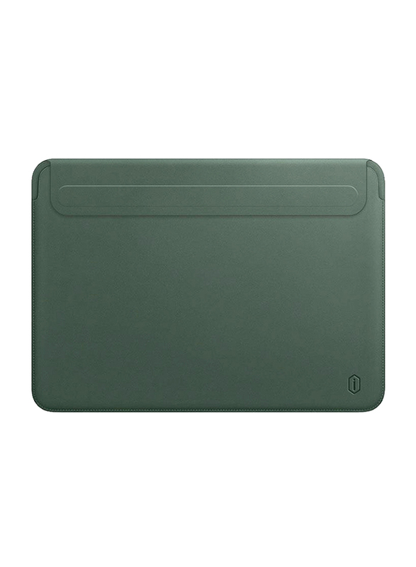 WiWu Skin Pro II 13.3-inch PU Leather Sleeve for Apple MacBook, Midnight Green