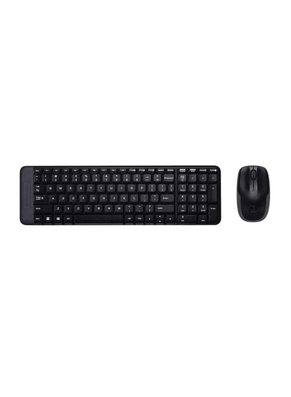 Logitech MK220 Wireless English Keyboard and Mouse Combo, Black