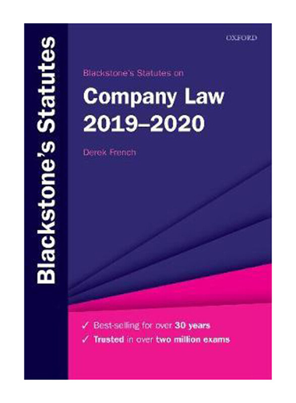 

Blackstone's Statutes on Company Law 2019-2020, Paperback Book, By: Derek French