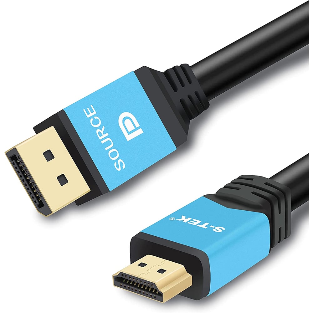 S-tek Display Port To Hdmi Cable Male To Male Dp To Hdmi For Hdtv And Monitor Cable 5 Mtr