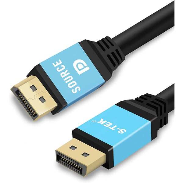 

S-tek 8k Displayport Ultra Hd Cable Dp Cable Male To Male For Gaming Laptop Monitor, 3 meters (Pack of 2)