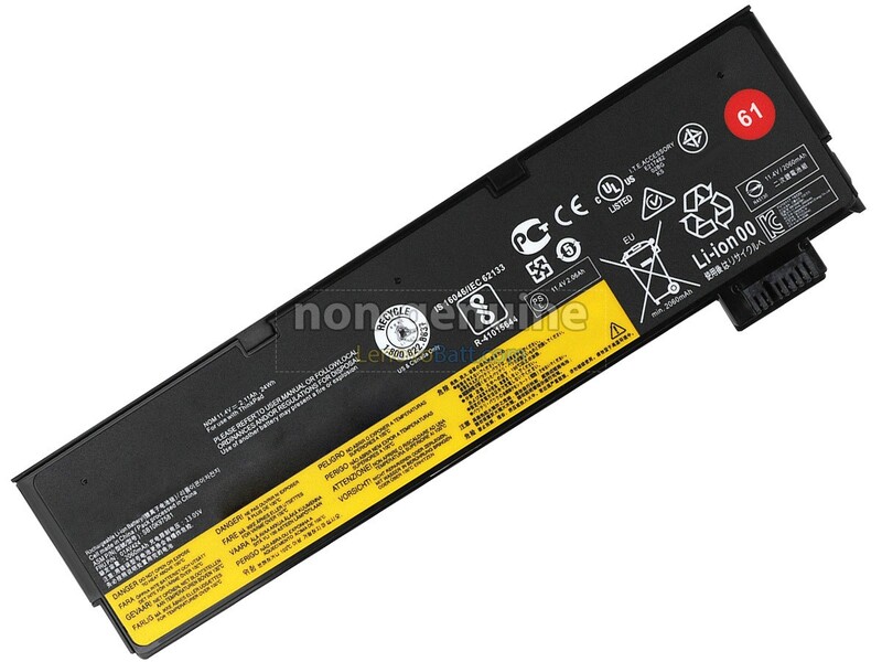 Lenovo ThinkPad T580 Battery 11.4V 24Wh Replacement, Black