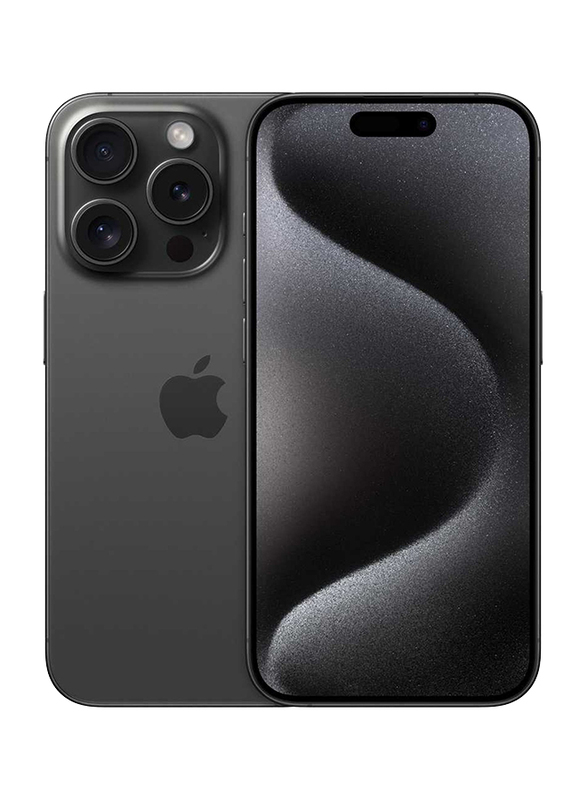 Apple iPhone 15 Pro 128GB Black Titanium, Without FaceTime, 8GB RAM, 5G, Single SIM Smartphone, Middle East Version