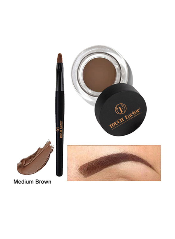 Touch Factor Eyebrow Gel, Medium Brown