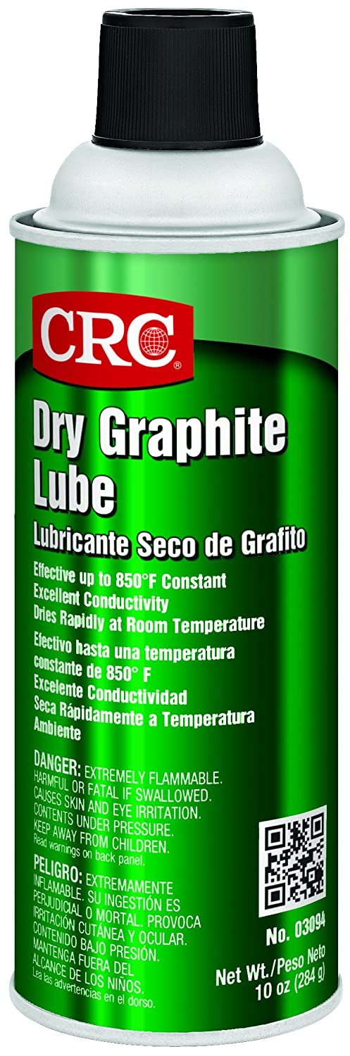 CRC Dry Graphite Lube, 10 oz Aerosol Can, Black