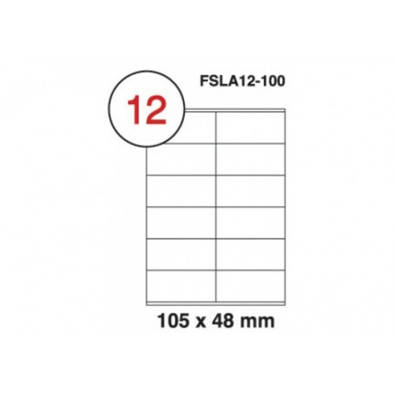 FIS Multipurpose White Labels, 105X48mm-FSLA12-100