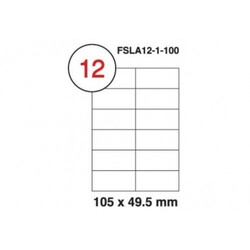 FIS Multipurpose White Labels, 105X49.5mm-FSLA12-1-100