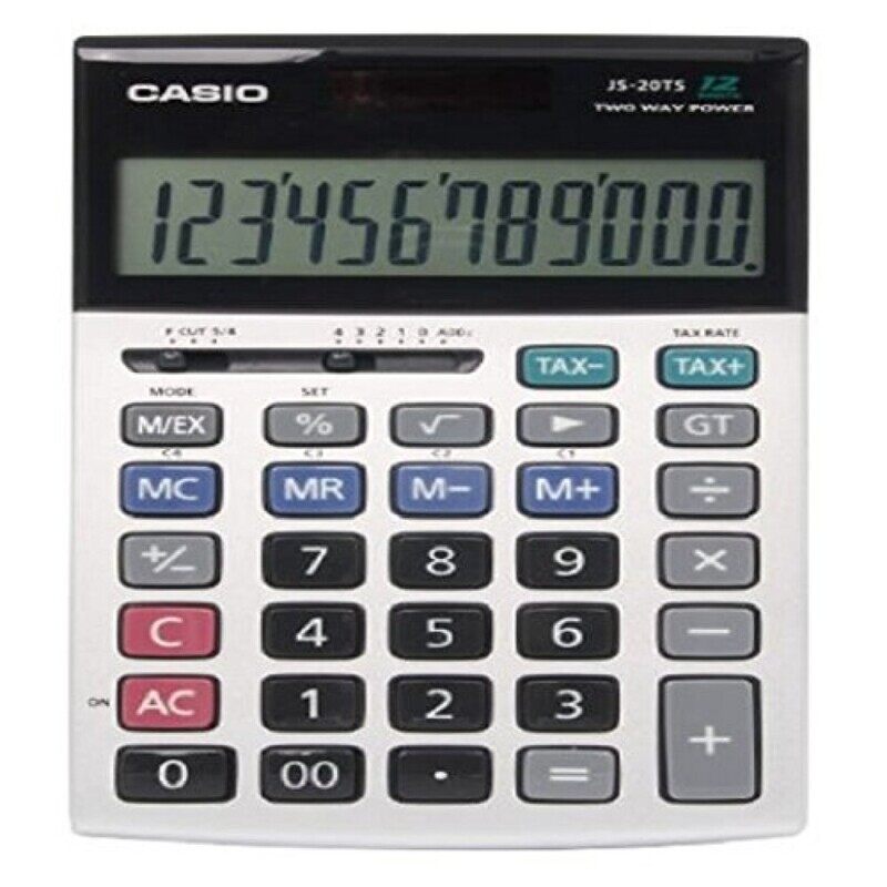 

Casio 10-Digit JS-20TS Financial and Business Calculator, Black/Grey